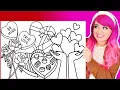 Coloring Valentine s Day Chocolates Roses Hearts Candy Coloring Pages Markers Crayons