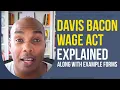 Davis Bacon Wage Act explained along with example forms - Eric Coffie