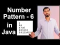 Number Pattern - 6 Program Logic in Java by Deepak