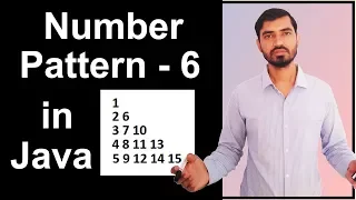 Number Pattern - 6 Program Logic in Java by Deepak