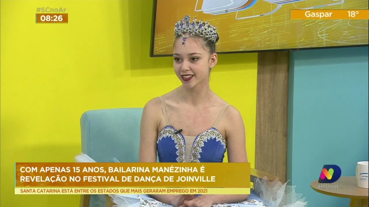 Com apenas 15 anos, bailarina manézinha é revelação no Festival de Dança de Joinville