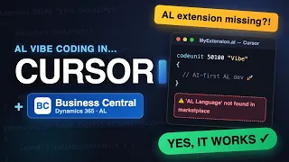 Part 1 Microsoft Business Central developement Cursor installation