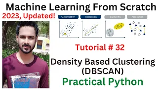 Tutorial 32 Density Based Clustering DBSCAN Practical 2 Density based clustering in python