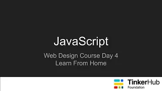 Basics of Web Design Part 4 - Intro to JavaScript