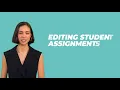 How To Edit Student Assignments Using Advent eLearning