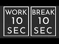 BEST SPORT INTERVAL TIMER - 10 sec Exercise 10 sec Break 20 Rounds GYM TABATA HIT