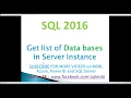 Get list of data bases in sql sql data bases list in server