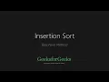 Recursive Insertion Sort GeeksforGeeks