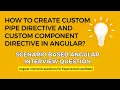 Mastering Custom Pipe and Component Directives in Angular Step-by-Step Guide