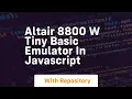 Altair 8800 w tiny basic emulator in javascript