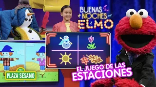 ¡Elmo y el juego de las estaciones! 🌼☀️🍂⛄ | Ep. 4 Completo | Buenas noches con Elmo | Plaza Sésamo