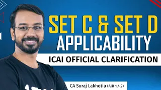 Set C Set D Applicability for CA IPCC PCC cleared students Clarified with ICAI CA Suraj Sir
