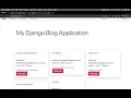 Create a Blogging application with Django What we would build
