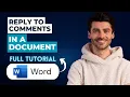 How to Reply to Comments in a Microsoft Word Document 2026 Full Guide