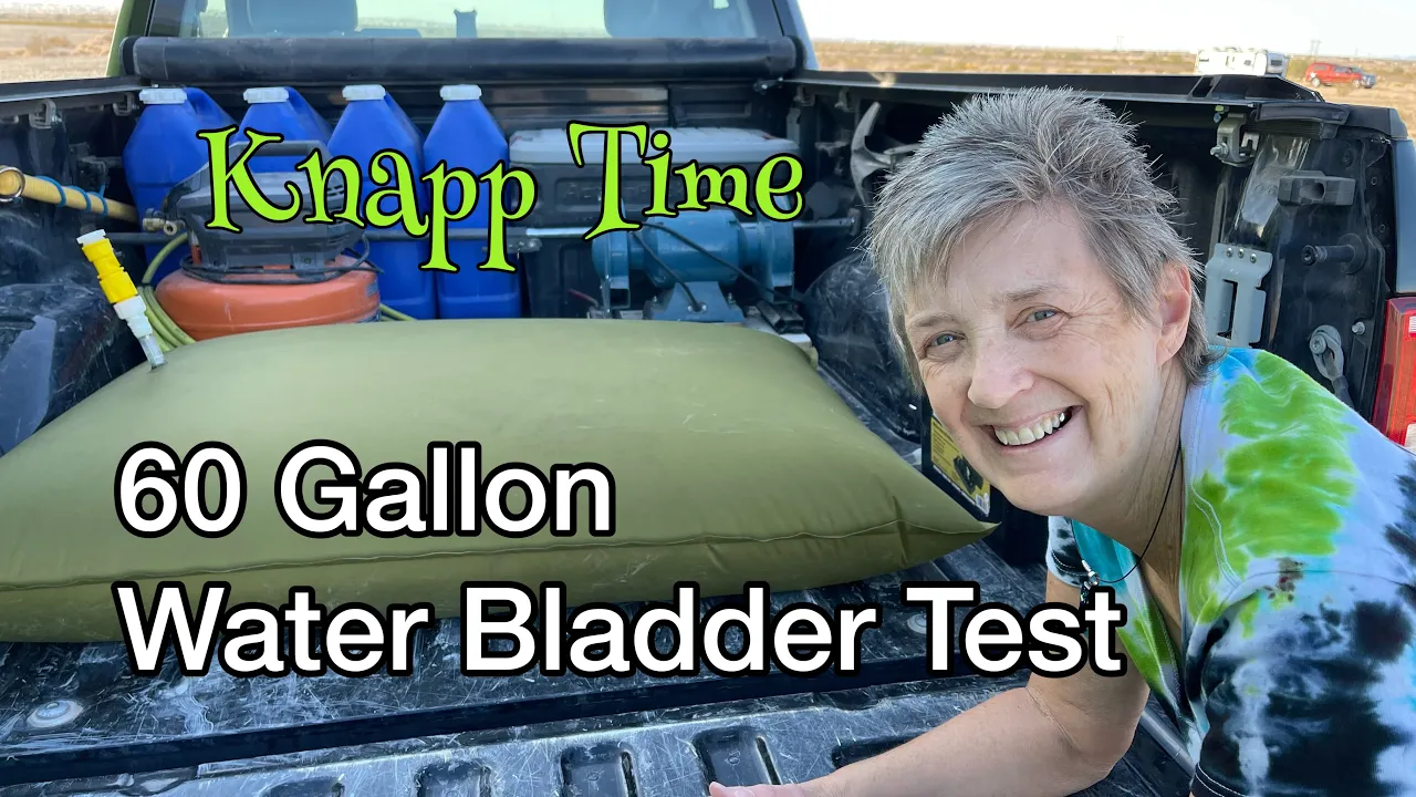 60 Gallon Water Bladder Test - Vlog 306 Bus Life