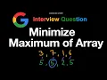 Leetcode 2439 Minimize Maximum of Array