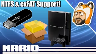 How to Install PS3 PKG Files from exFAT NTFS USB Drives Large 4 GB PKG Support