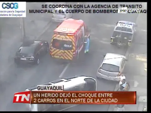 Un herido dejó el choque entre 2 carros en el norte de la ciudad