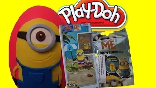 Download Giant Minion Surprise Egg Made of Play-Doh​​​: Mega Bloks Minions Beach party. Blue Orange toys MP3