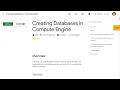 Creating Databases in Compute Engine