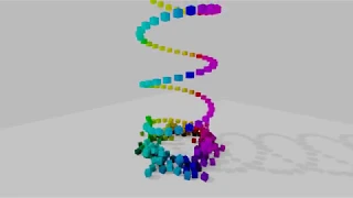 Python 3 Blender 2 8 3D Automation - Cube Corkscrew