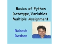 Basics of Python IDE Datatypes Variables Multiple Assignment Strings English