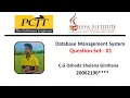Java Institute Database Management System Question Set 01