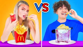 HOT vs COLD FOOD CHALLENGE w Sommer Ray Alissa Violet