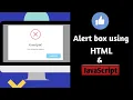 JavaScript alert box using HTML and JS