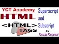 HTML By Pankaj Panjwani 11 Superscript and Subscript In Hindi