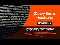 Getting Started with jQuery Introduction to jQuery jQuery Tutorial for Beginners