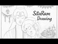 Ram Sita Drawing Easy Drawing for beginners Diwali Special Art 1202