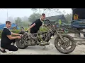 Lagu Girl repairs and restores the engine of an old motorbike.