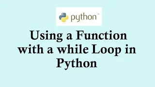 Python basic course Using functions with while loop in Python
