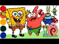 SpongeBob SquarePants Jelly Painting Coloring Animated Characters Mewarnai Characters