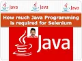 How much Java programming is required for Selenium G C Reddy Software Testing