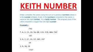 Number System Keith Number using java concept with bluej full explanation