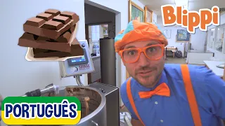 Blippi Português Visita uma Fábrica de Chocolates | Vídeos Educativos para Crianças