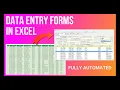Create user-friendly Excel data entry forms NO VBA