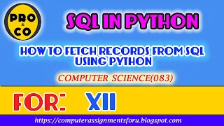 PYTHON WITH MYSQL FETCHONE FETCHALL FETCHMANY IN SQL USING PYTHON CONNECT PYTHON WITH SQL