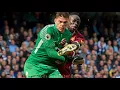 Manchester City goalkeeper Ederson is being assessed for a possible facial fracture after his collis