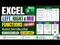Excel LEFT RIGHT MID Functions Explained Extract Text Like a Pro Data Cleaning Course