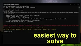command python setup py egg - info failed with error code 1