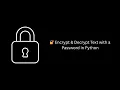 Encrypt Decrypt Text with a Password in Python PBKDF2 Fernet Tutorial