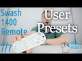 Brondell Swash 1400 Bidet Seat Remote - User Presets