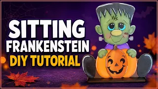 DIY Sitting Frankenstein With Pumpkin Painting Tutorial