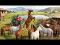 Lagu Horse Buying Day: Buying Horses, Harvesting, Feeding Animals, and Simple Farm Life