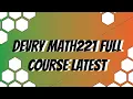 Devry MATH221 Full Course Latest 2020 April