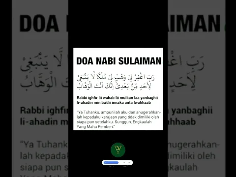 Download MP3 Doa Nabi Sulaiman untuk kekayaan melimpah  ruah
