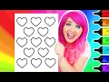 Coloring Rainbow Hearts Coloring Page Ohuhu Paint Markers